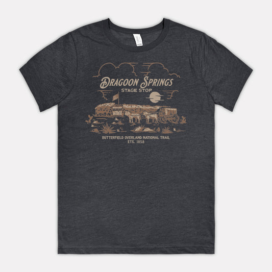 Dragoon Springs Butterfield Stagestop Tee Dark Color