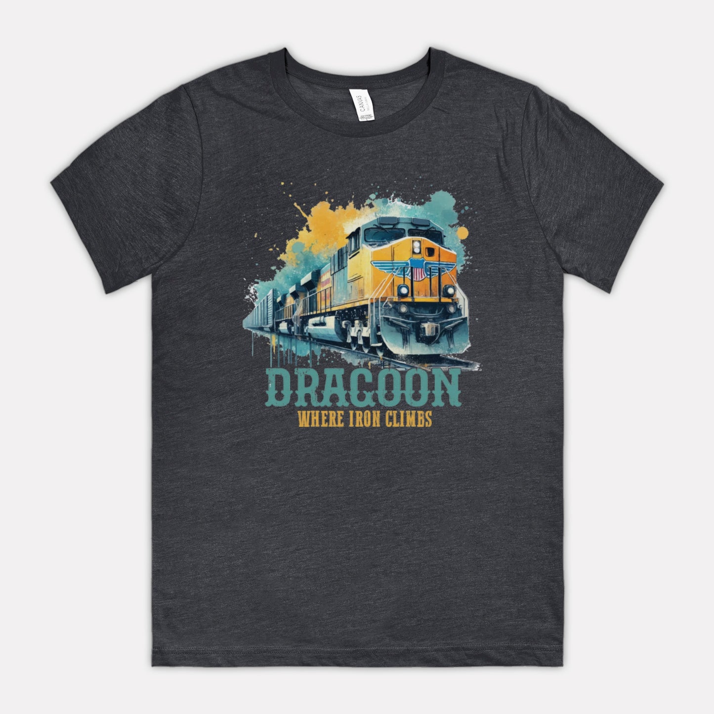 Where Iron Climbs Dragoon Arizona Train T-Shirt
