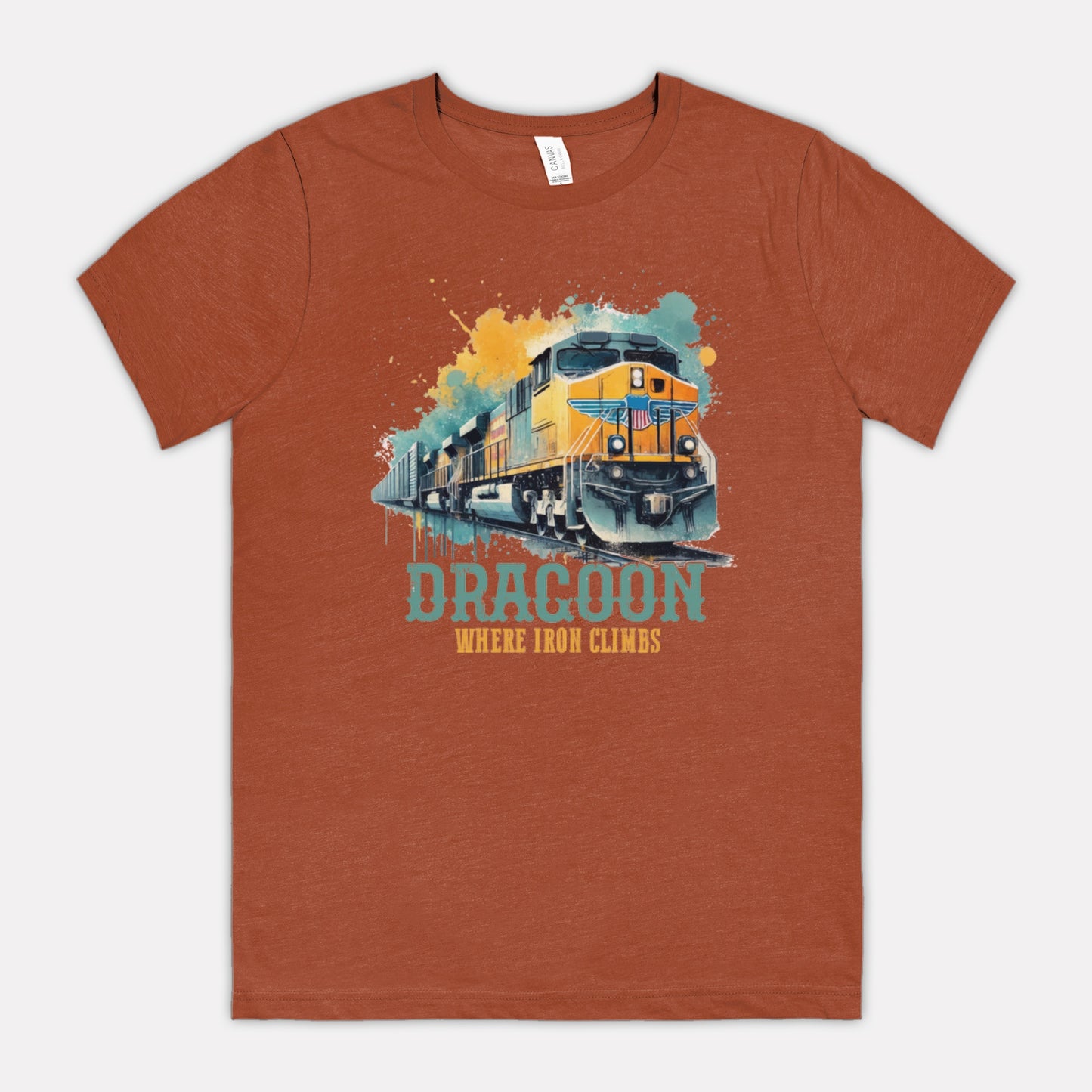 Where Iron Climbs Dragoon Arizona Train T-Shirt