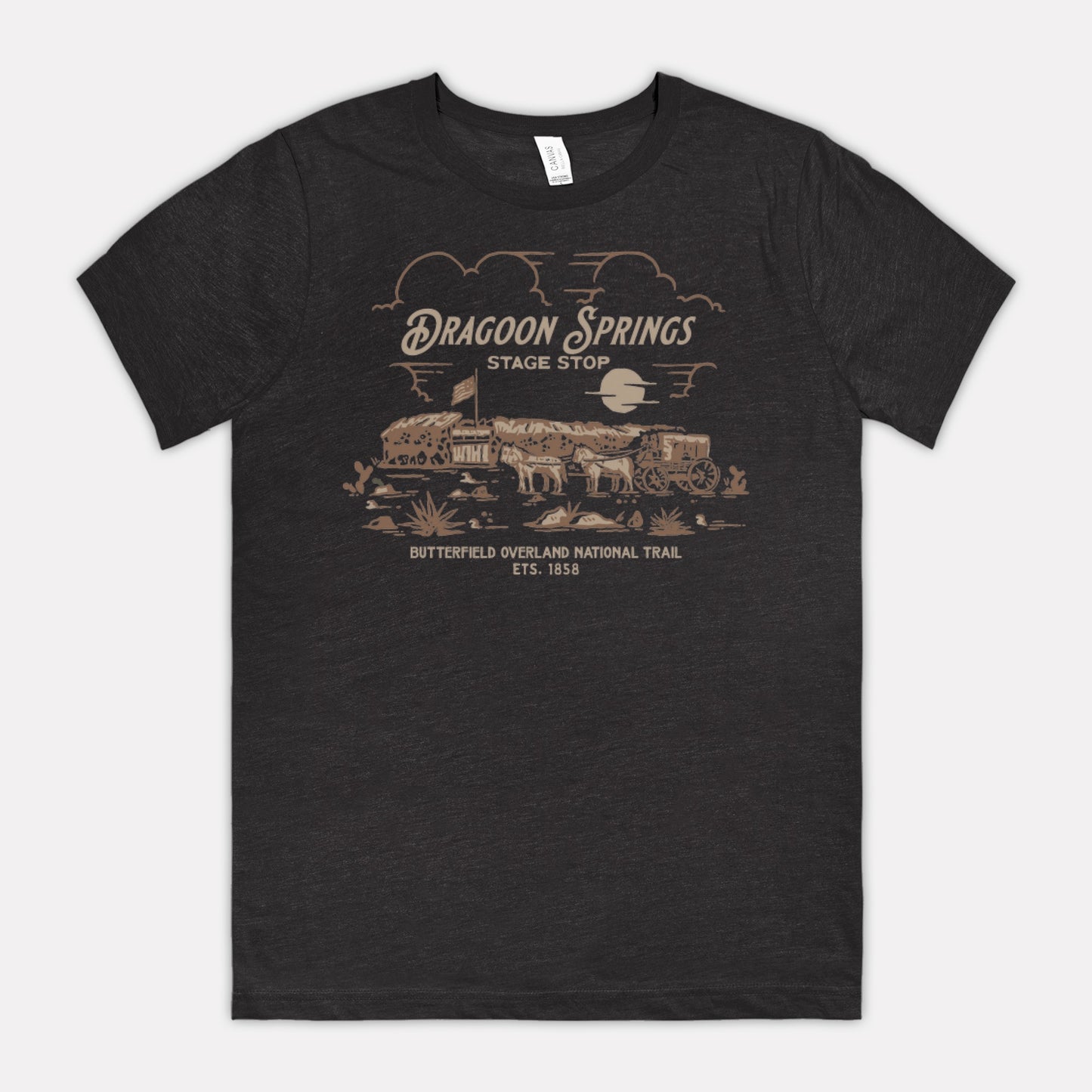 Dragoon Springs Butterfield Stagestop Tee Dark Color