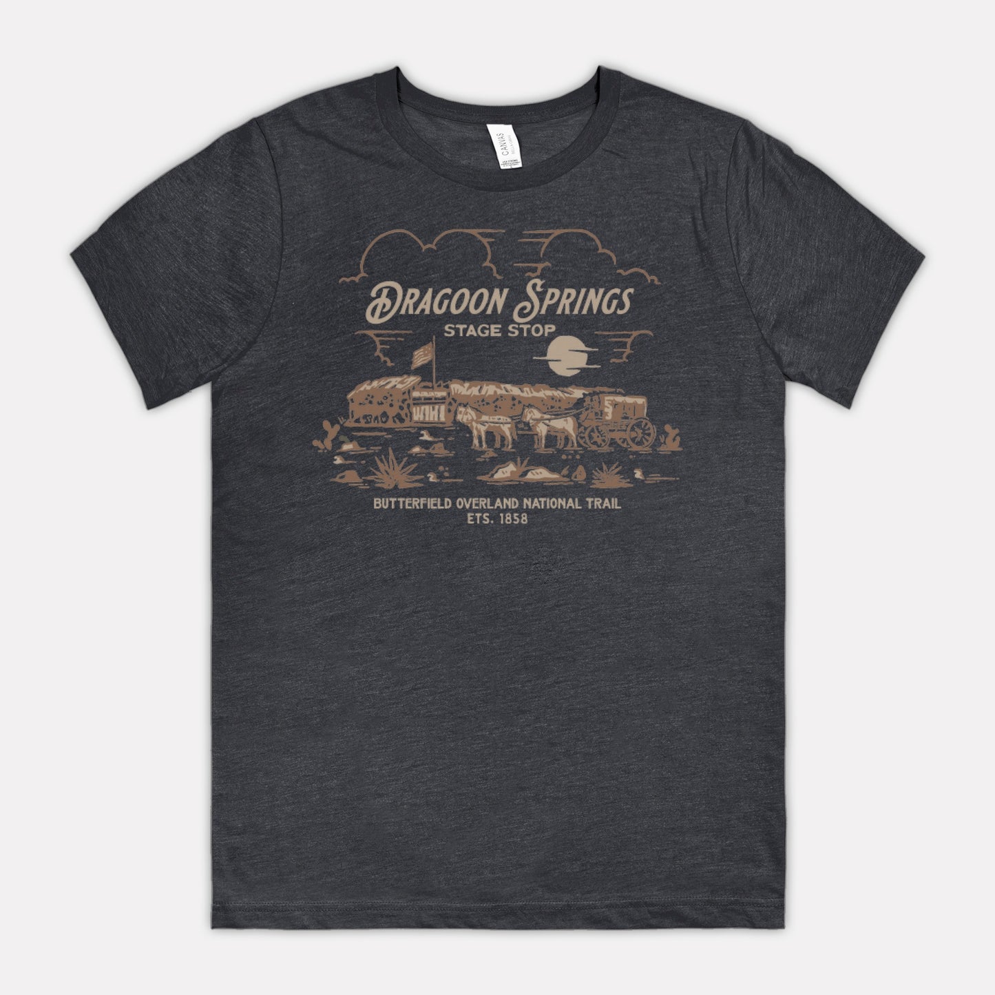 Dragoon Springs Butterfield Stagestop Tee Dark Color